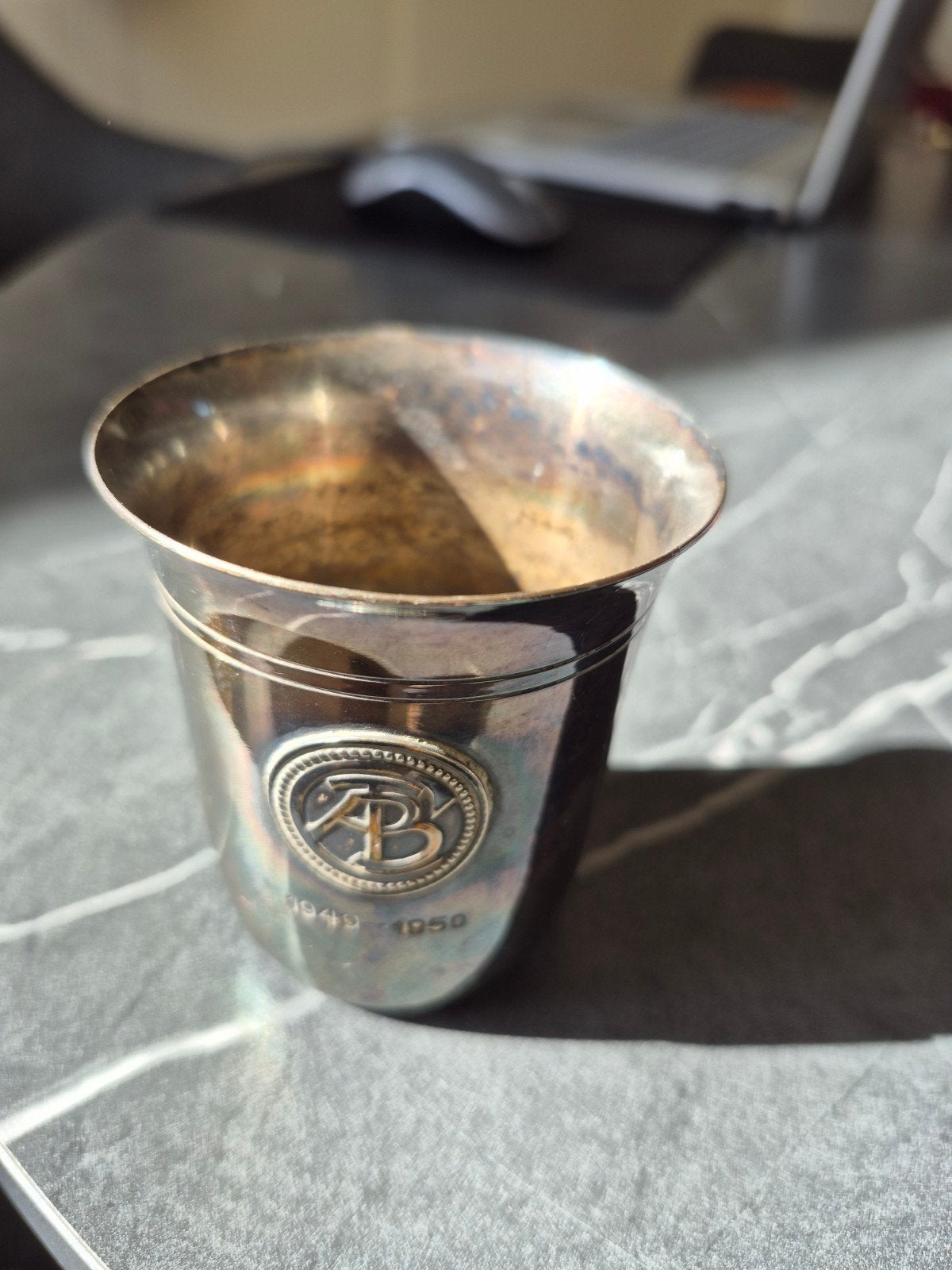 Vintage Sola verzilverde beker 1949-1950, Ophalen of Verzenden, Zilver
