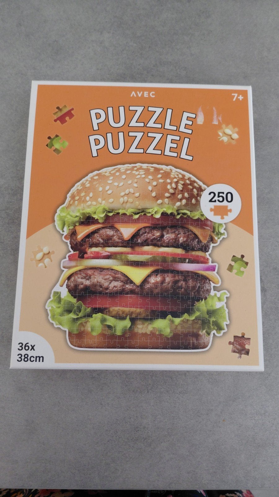 Hamburger Puzzel 250 Stukjes - Leuk voor Jong en Oud, Ophalen of Verzenden, Meer dan 50 stukjes, Zo goed als nieuw, 6 jaar of ouder