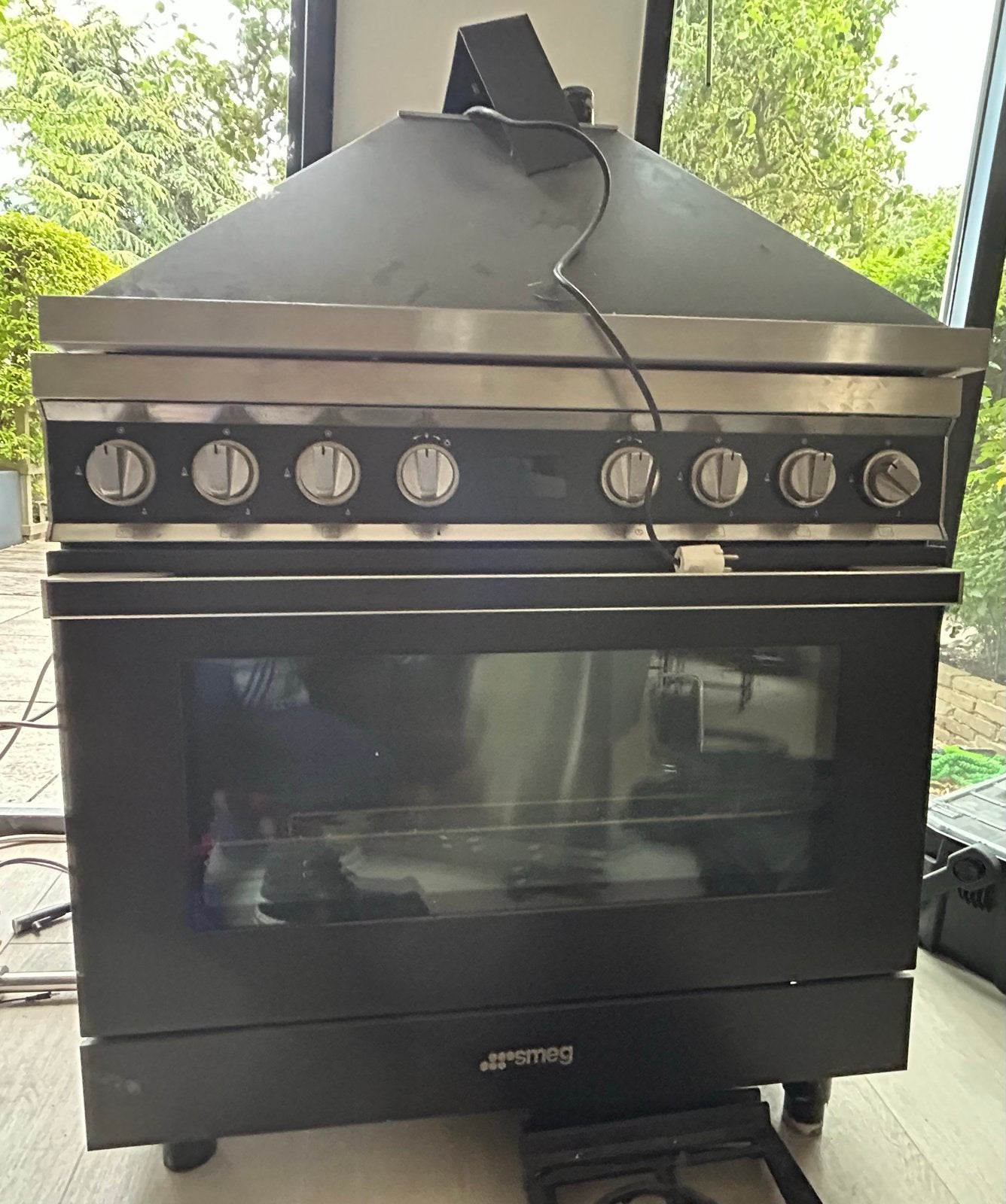 Smeg Fornuis met Oven en Afzuigkap - Horeca Kwaliteit, Ophalen, Gebruikt, Horeca-oven, Smeg