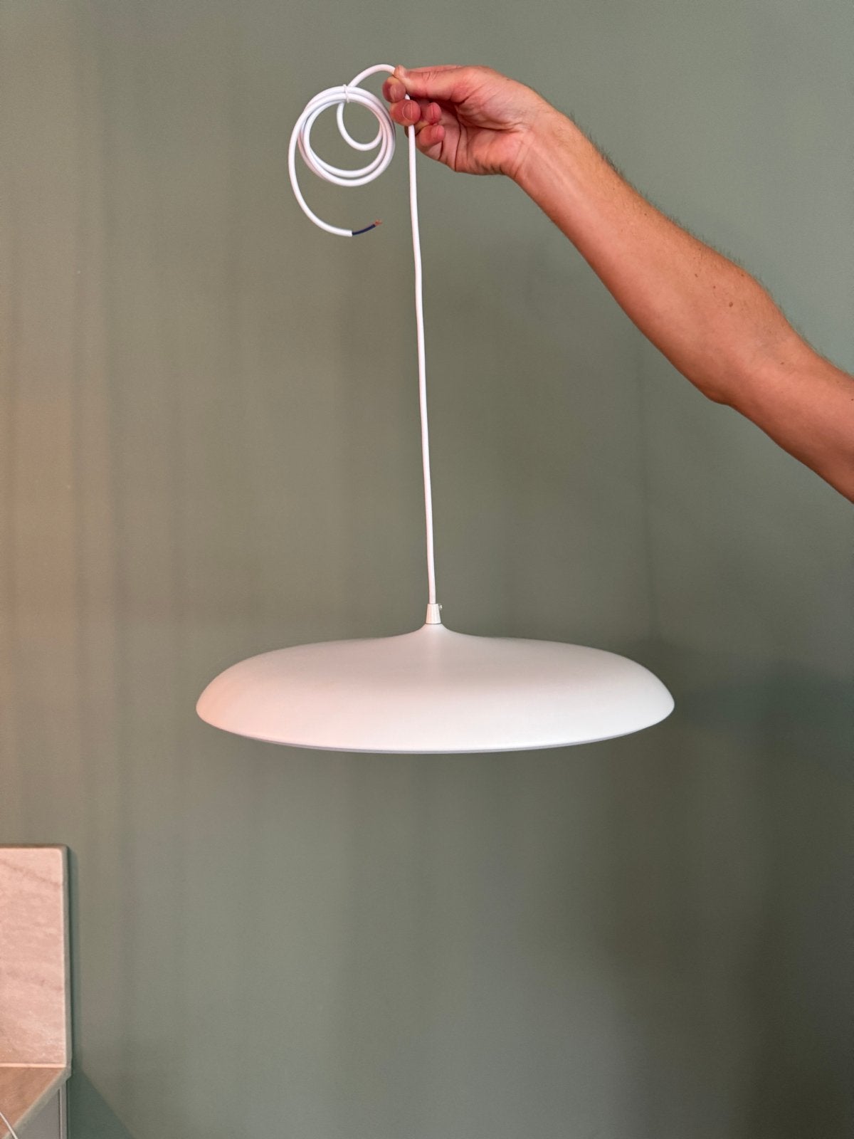 3x Scandinavische Disc Lamp (wit / remote control) - NIEUW, Ophalen of Verzenden, Nieuw, Metaal