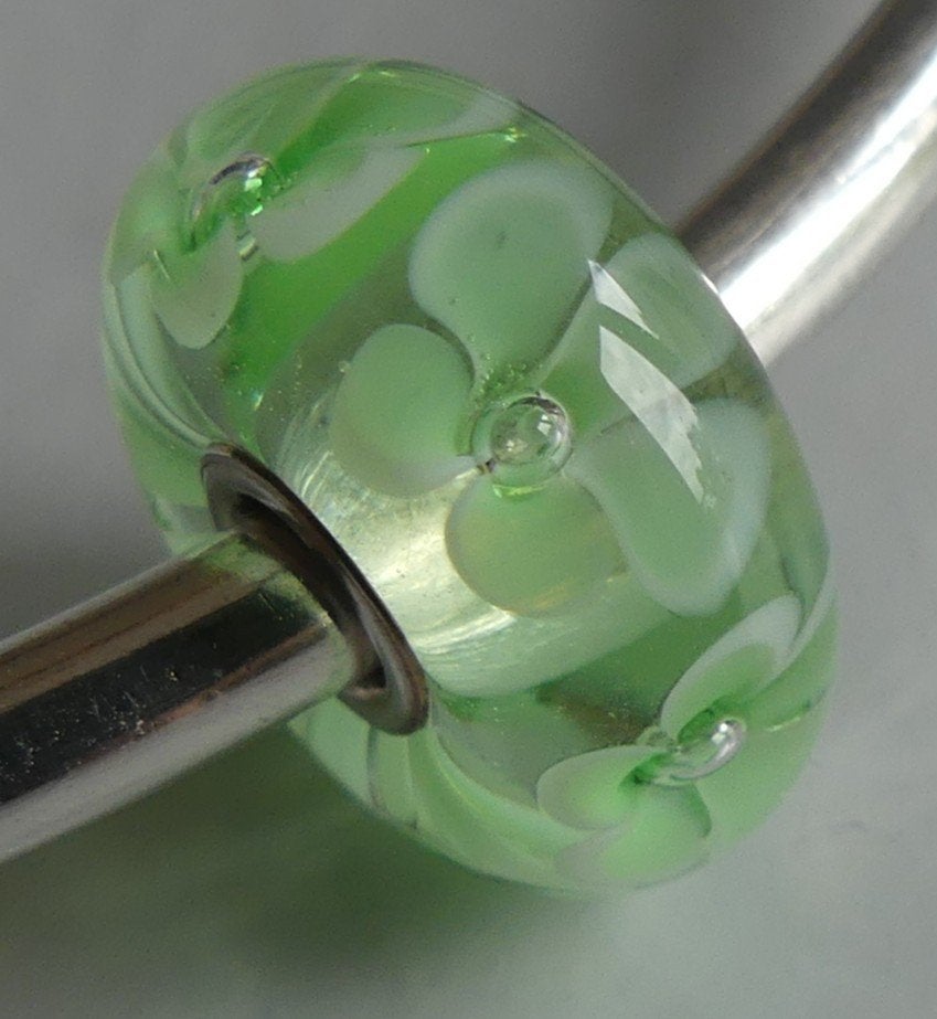 Trollbeads LICHTGROENE BLOEMEN  **NIEUW**, -, Verzenden, -, Nieuw