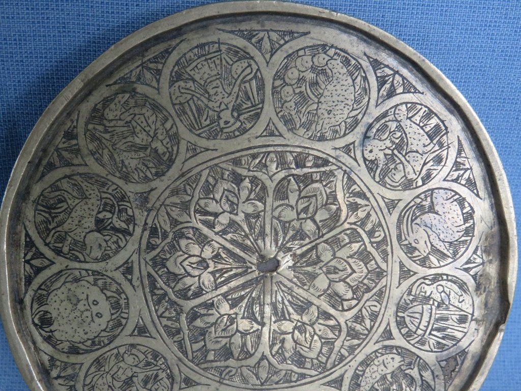 Arabische dierenriem / zodiak plaat in brons 16e - 18e eeuw, Ophalen of Verzenden, Brons