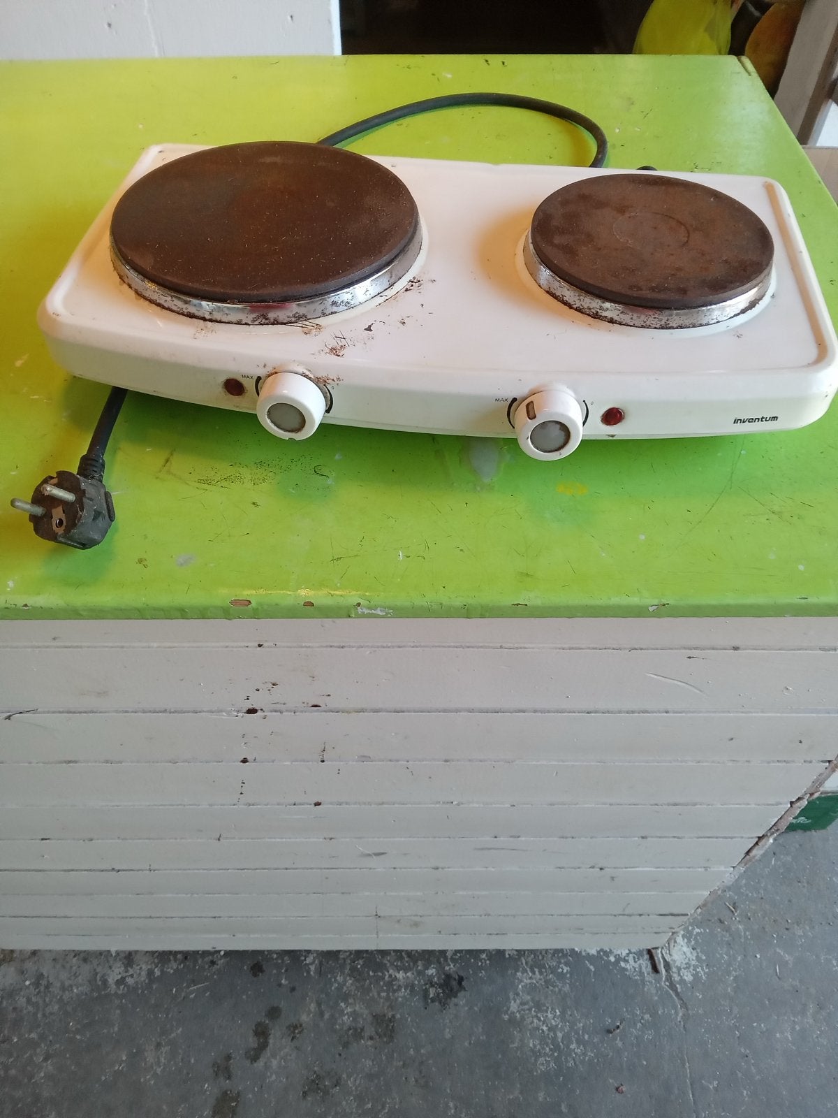 Inventum elektrische kookplaat met 2 zones, Gebruikt, 3 kookzones of minder, Ophalen of Verzenden, Vrijstaand