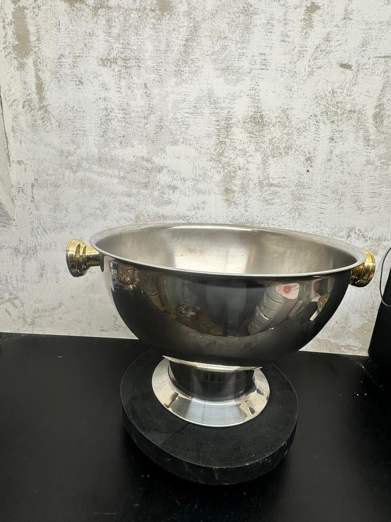 Stijlvolle Champagnekoeler met Gouden Handvatten, Antiek en Kunst, Antiek | Schalen, Ophalen of Verzenden