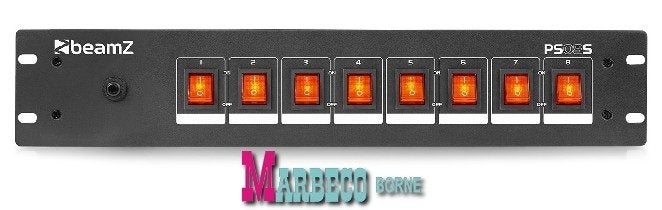 Power Switch Panel, 8-kanaals, Schuko, Schakelpaneel, 19inch, Overige typen, Nieuw, Info@marbeco.nl, BeamZ