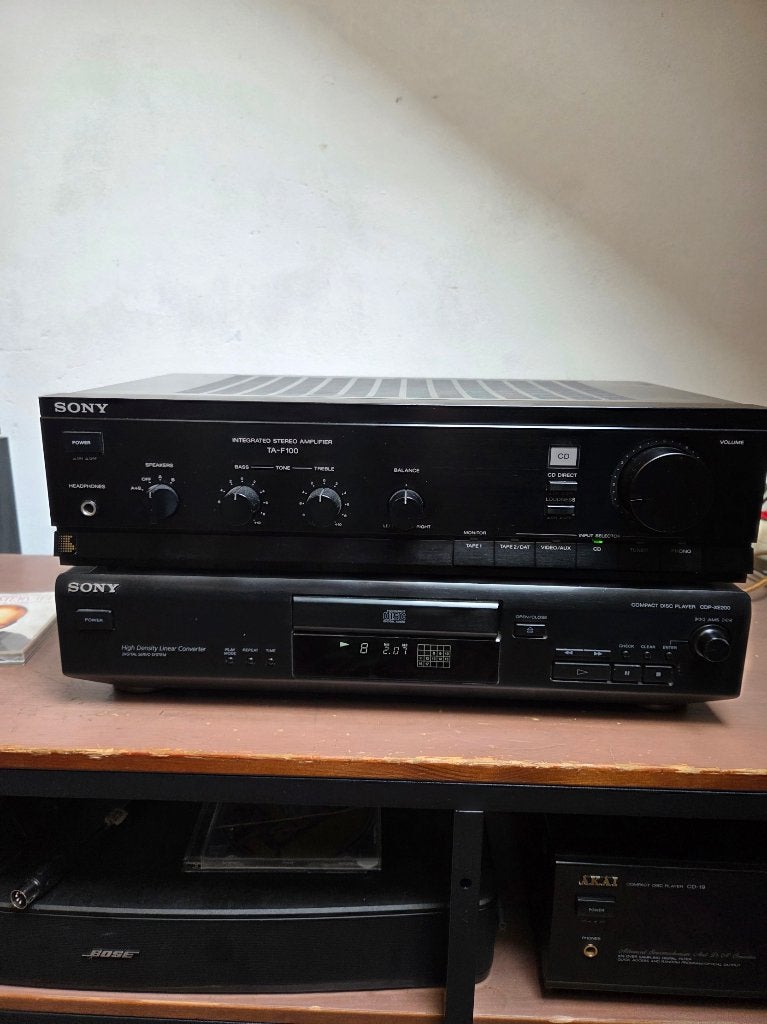 Sony TA-F100 versterker met CD speler CDP-XE200, Ophalen, Losse componenten, Zo goed als nieuw, Sony