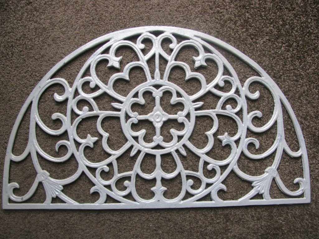 Wit Toog Ornament van Gietijzer - 58 x 33.5 cm, Verzenden