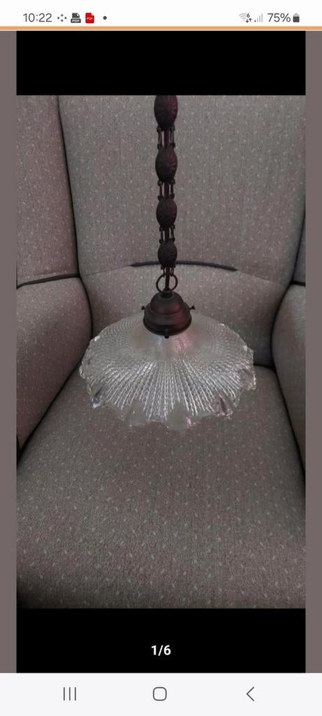 Antieke lamp 1920., Ophalen of Verzenden, Zo goed als nieuw, Minder dan 50 cm