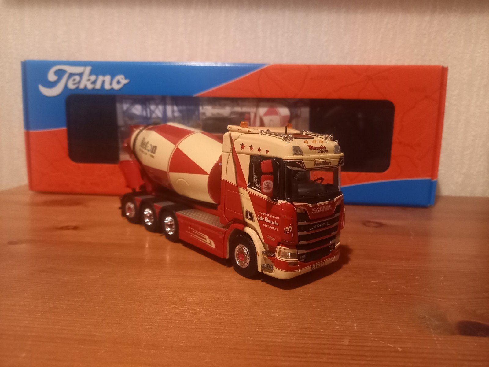 Tekno Scania Mussche Staphorst, Ophalen of Verzenden, Nieuw, Bus of Vrachtwagen, Tekno