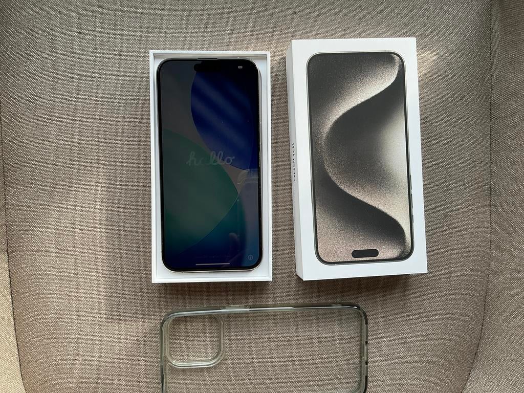 Te koop: iPhone 15 Pro Max 256GB  Naturel Titanium, 89 %, IPhone 15 Pro Max, Zo goed als nieuw, Zonder simlock