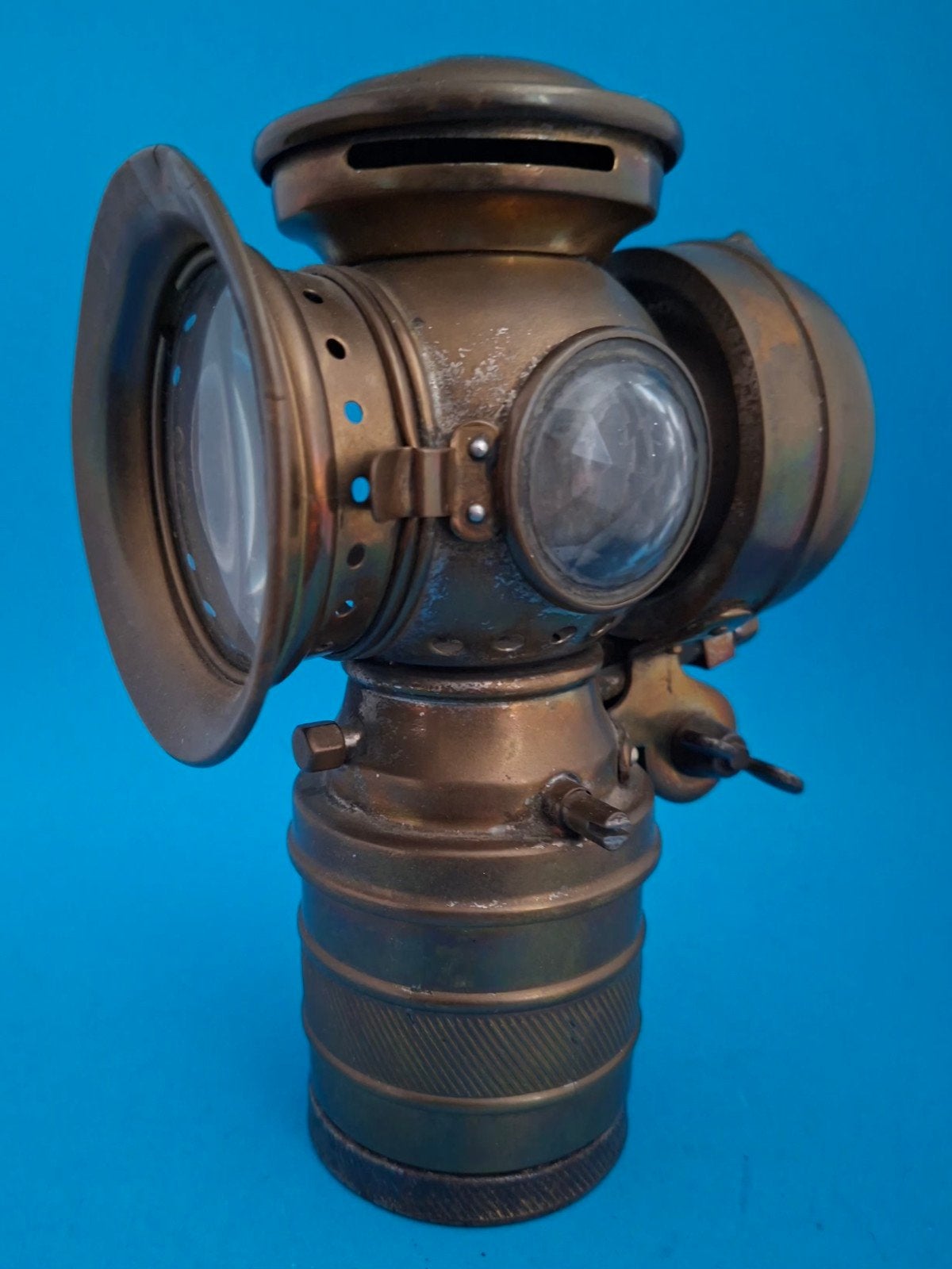 Antieke Impex messing Carbidlamp, Antiek en Kunst, Ophalen of Verzenden
