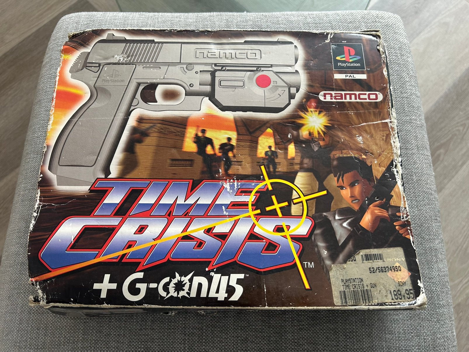PlayStation 1 Time Crisis + G-Con 45 Gun / Originele doos, Avontuur en Actie, Gebruikt, Vanaf 18 jaar, 1 speler
