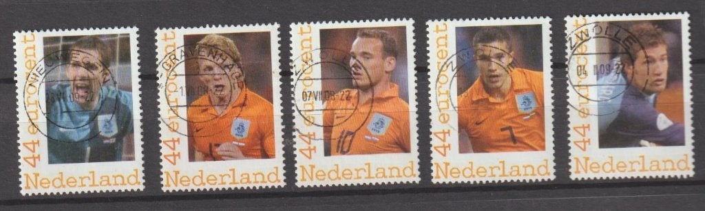 Persoonlijke postzegels EK Voetbal 2008 cpl. set uit 4e vel, Verzenden, Na 1940, Gestempeld