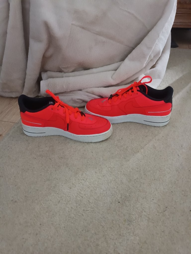 Nike Air Force 1 Neon Roze/Oranje - Maat 38.5, Nike, Oranje, Ophalen of Verzenden, Sneakers of Gympen