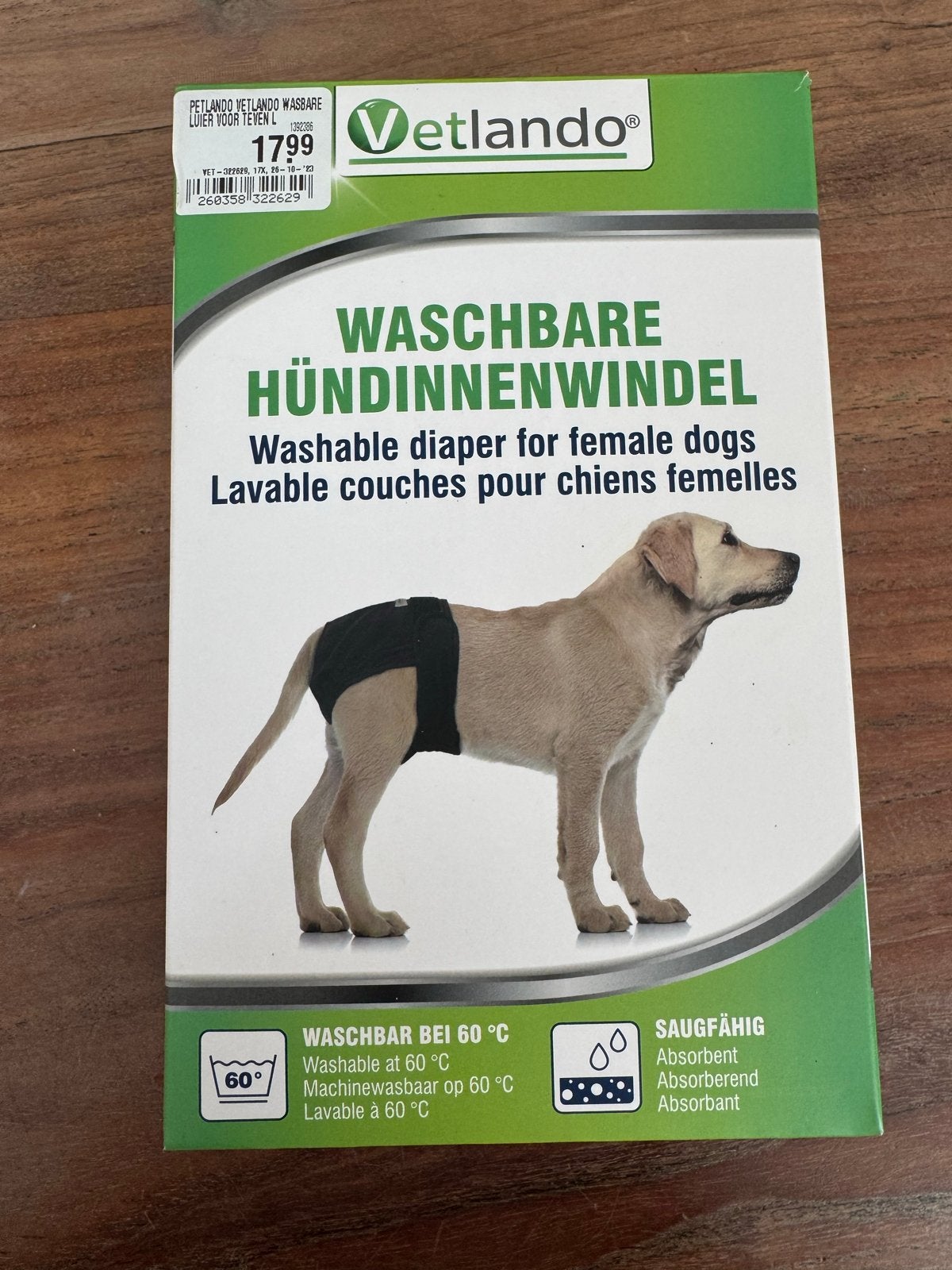 Wasbare luiers voor teven, maat L - 2 stuks, Dieren en Toebehoren, Overige merken, Ophalen of Verzenden, Zo goed als nieuw, Overige typen