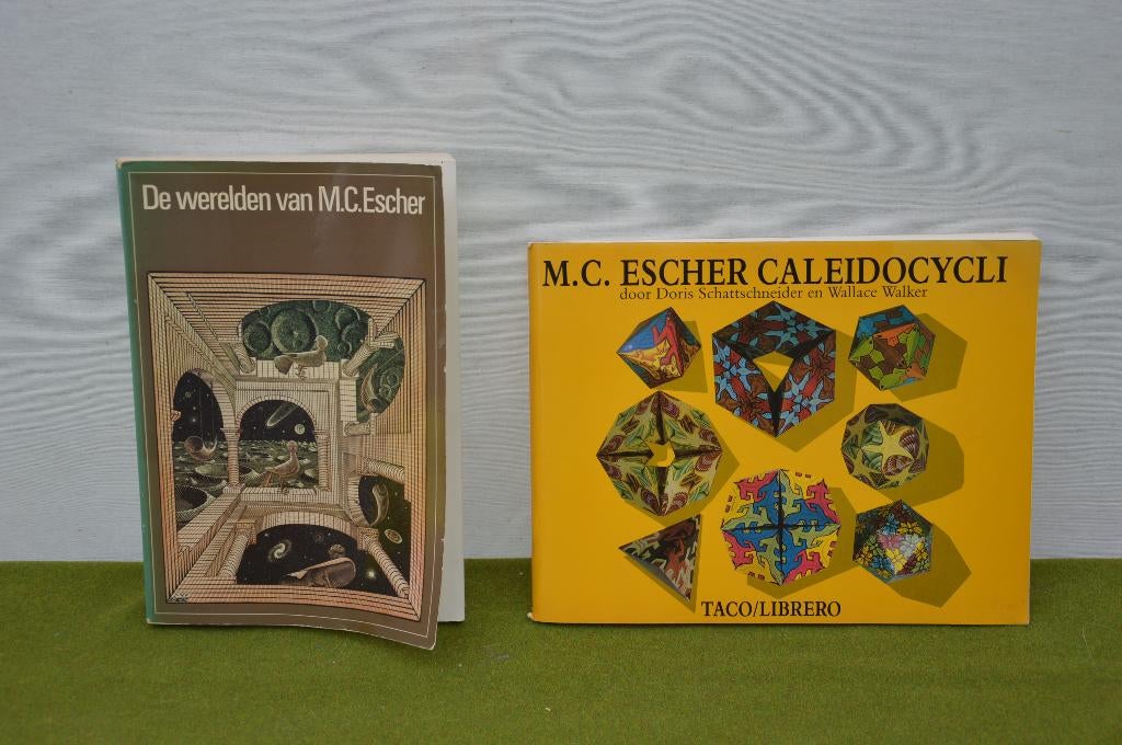 2 Vintage Escher boeken M.C. Escher Caleidocycli + de wereld, Boeken, Kunst en Cultuur | Beeldend, Gelezen, Ophalen of Verzenden