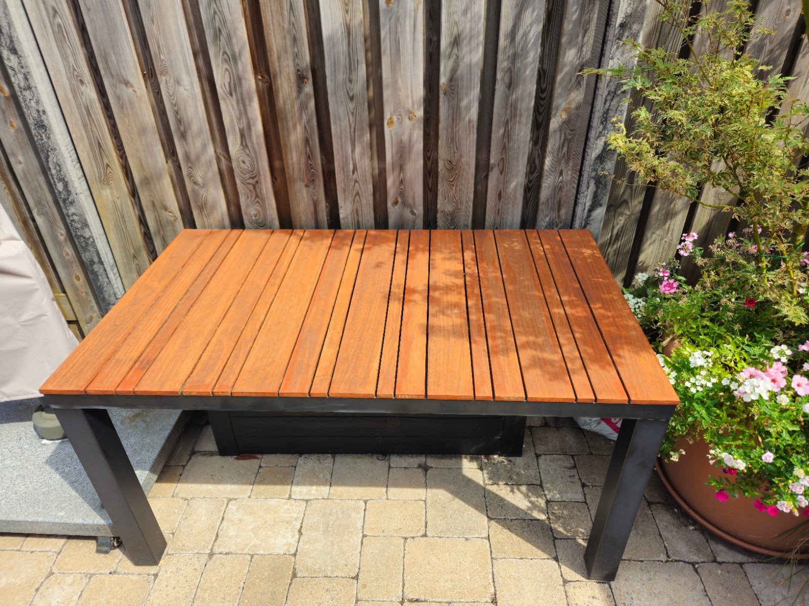 Tuintafel, Ophalen, Gebruikt, Rechthoekig, Aluminium