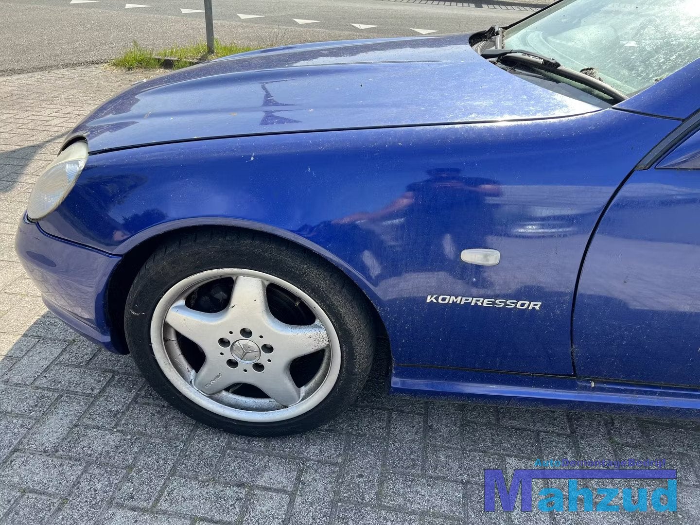 MERCEDES SLK R170 Blauw 352 links voorscherm 1996-2004, Gebruikt, Mercedes-Benz AG, Mercedes-Benz, Voor