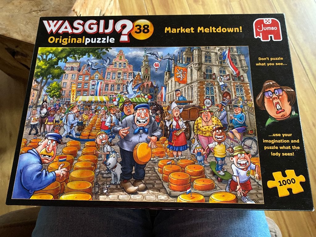 Wasgij puzzel nr 38 market meltdown, Ophalen, 500 t/m 1500 stukjes, Zo goed als nieuw