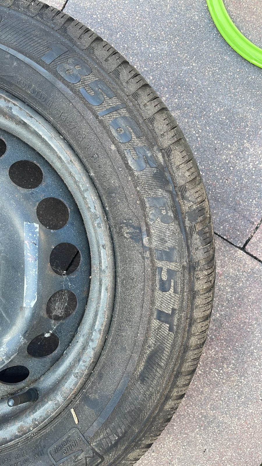 Gebruikte winterband op stalen velg 185/65 R15, Auto-onderdelen, Ophalen, Gebruikt, 15 inch, Banden en Velgen
