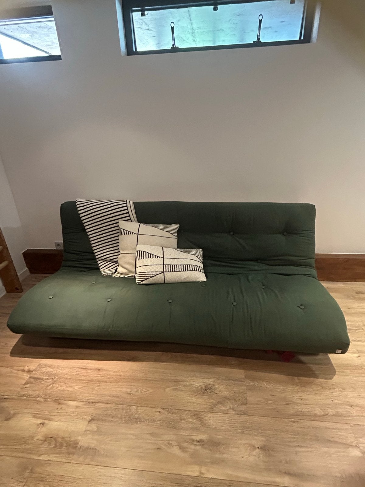 Karup Design Futon Slaapbank Fresh Naturel 140x200cm, Ophalen, 140 cm, 200 cm, Groen
