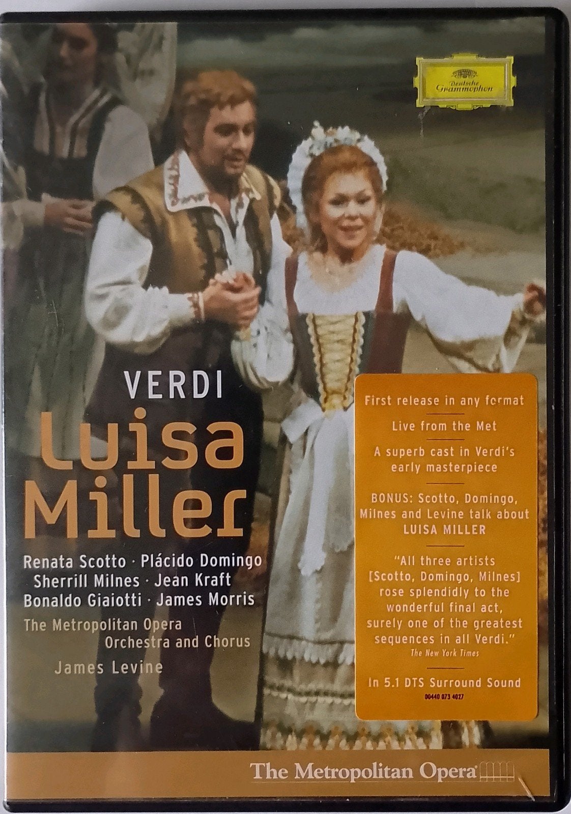 Verdi: Luisa Miller - The Metropolitan Opera DVD, Inclusief boekje, Engels, Alle leeftijden, Engels
