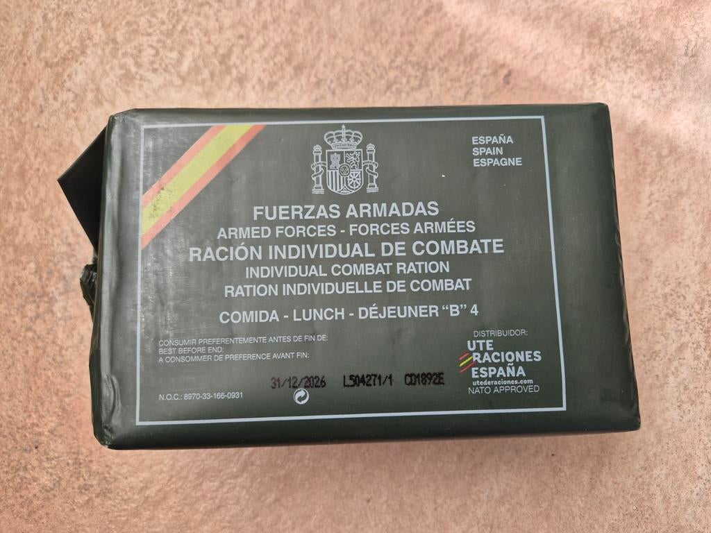 B4 Spaans Leger MRE Rantsoen - Individuele Gevechtsrantsoen, Ophalen of Verzenden