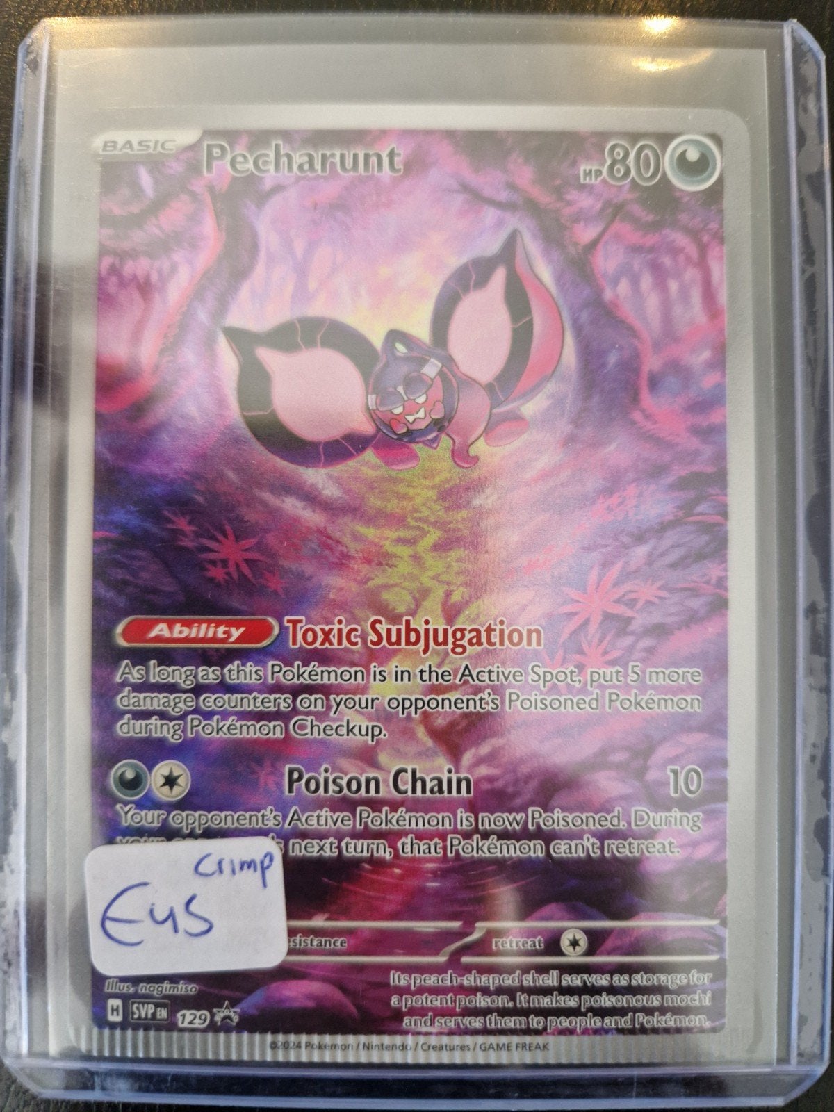 Pecharunt Pokémon kaart met crimp error, Ophalen of Verzenden