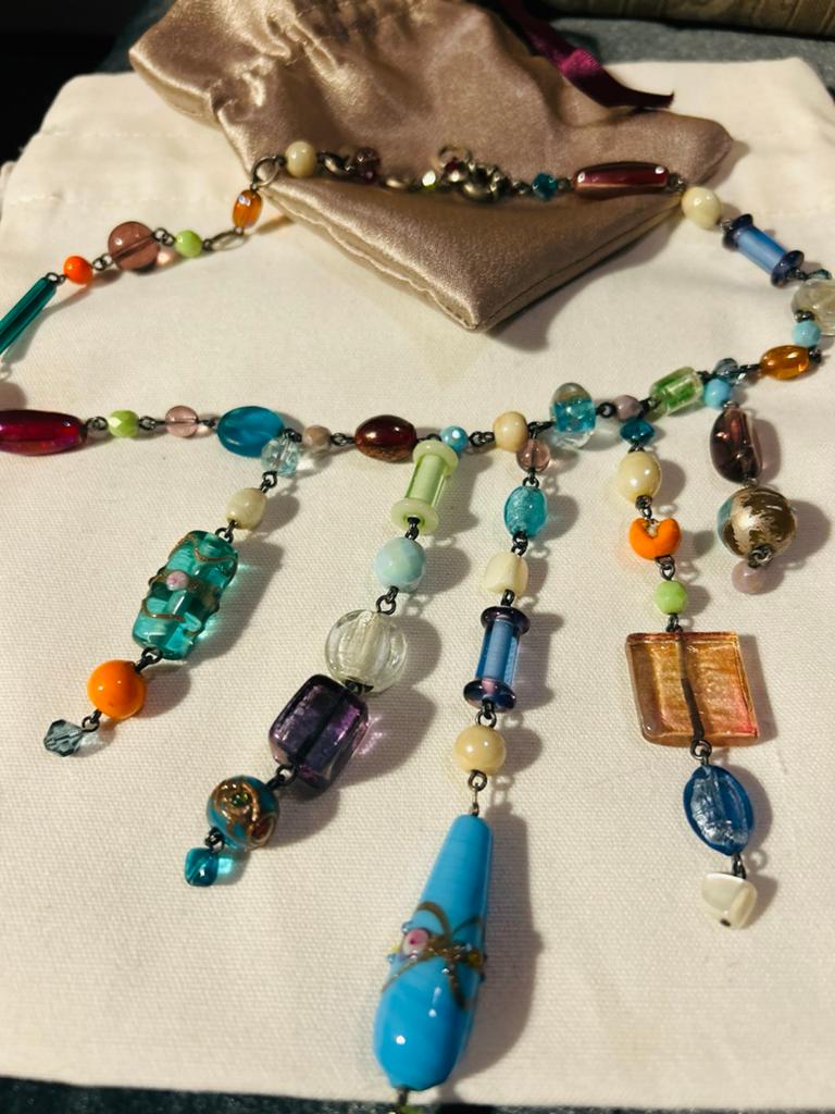 Kleurrijke Fi-Va ketting Ibiza style, Ophalen of Verzenden, Zo goed als nieuw, Overige kleuren, Overige materialen