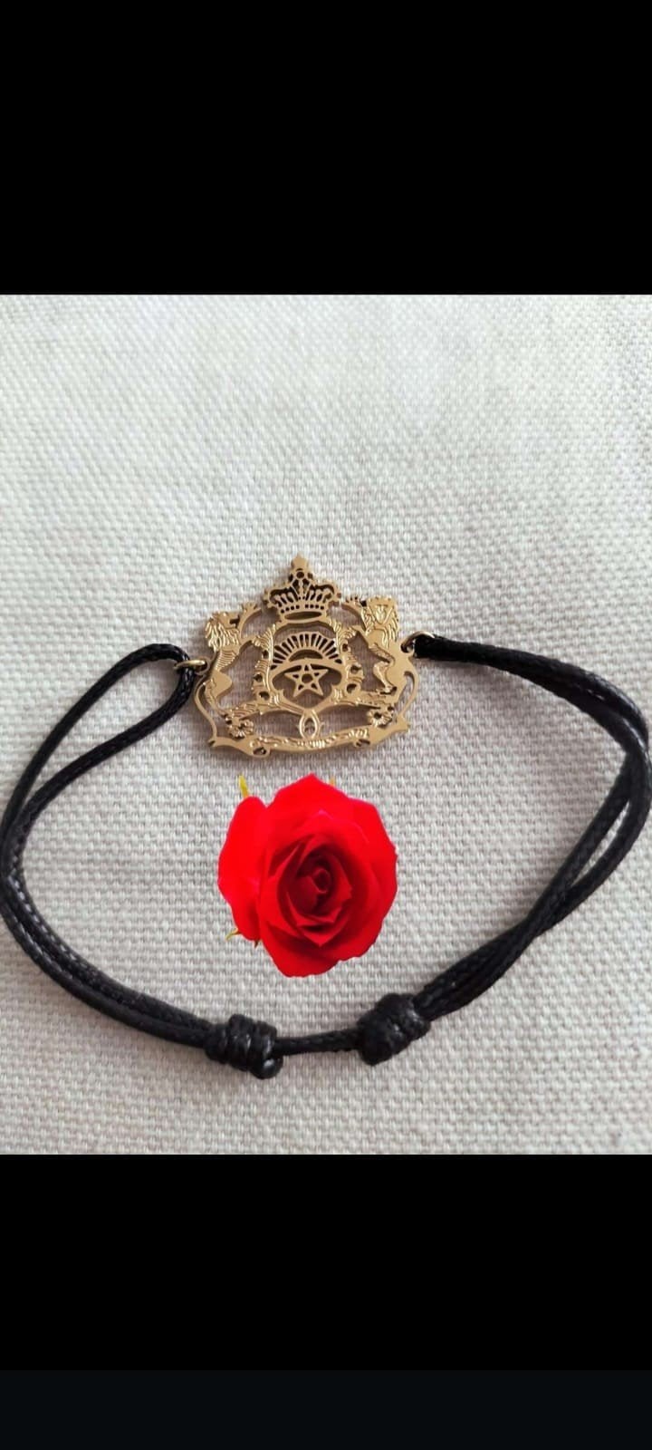 Gouden stainless steel Marokkaanse Kroon Armband - Verstelba, Ophalen of Verzenden, Nieuw, Goud, Overige materialen