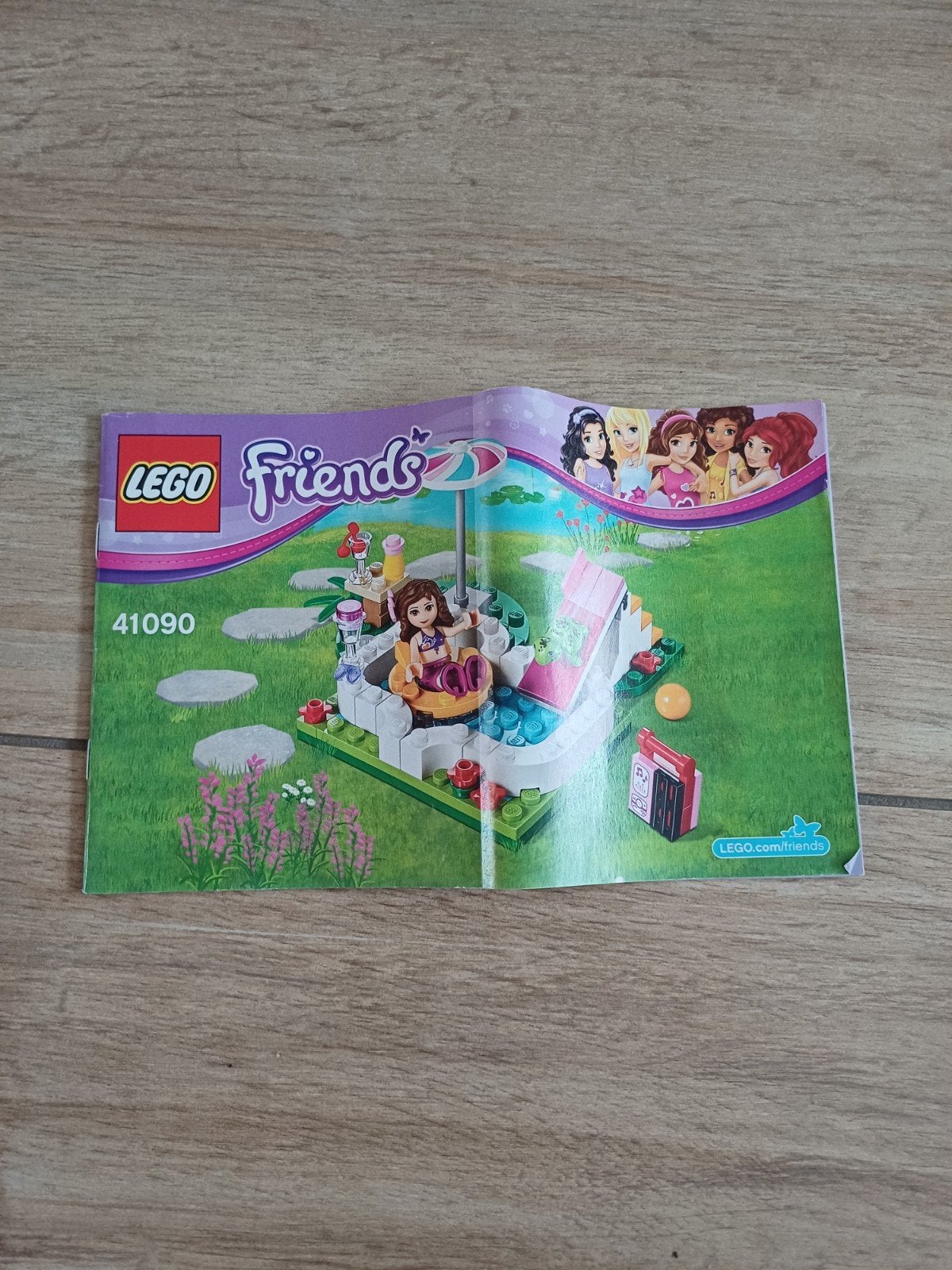 Lego Friends 41090 Olivia's Tuin Zwembad met Instructies, Gebruikt, Lego, Friends, Ophalen of Verzenden