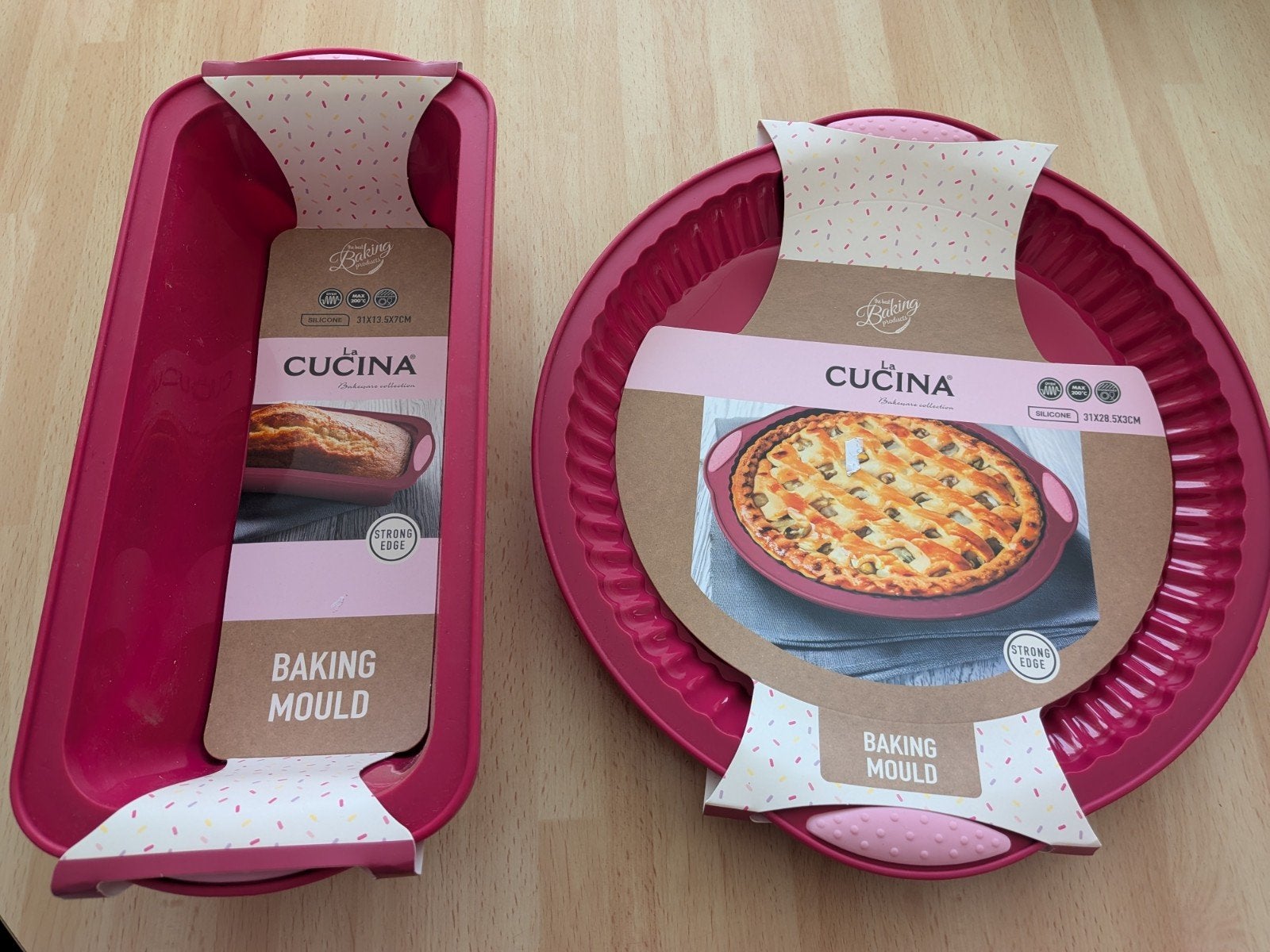 La Cucina siliconen bakvormen € 10 voor beiden, Overige typen, Nieuw, Ophalen of Verzenden, Roze