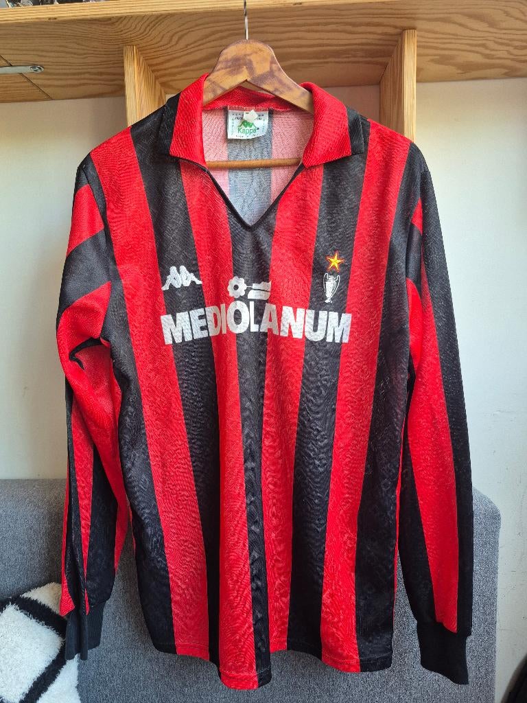 AC Milan origineel 89/90 longsleeve shirt Kappa, Ophalen of Verzenden, Gebruikt, Buitenlandse clubs, Shirt