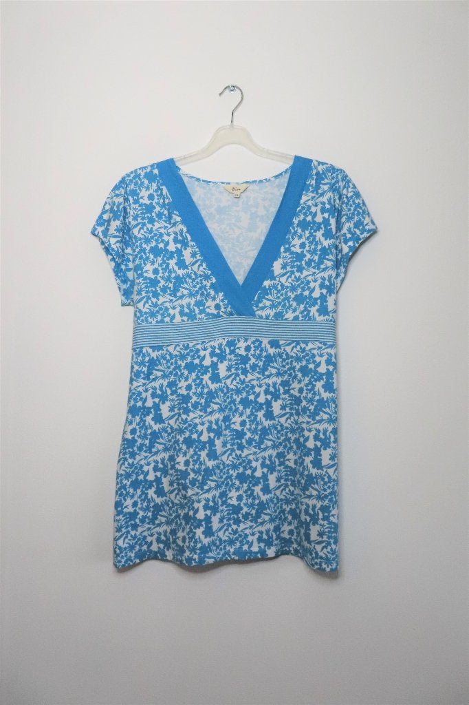 Tuniek Turquoise Wit Miss Etam mt XXL (2538), Blauw, Maat 46/48 (XL) of groter, Ophalen of Verzenden, Zo goed als nieuw