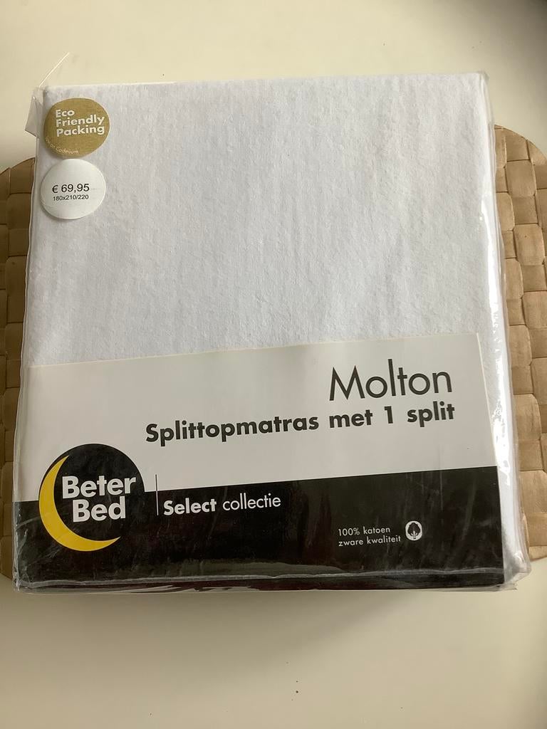 Molton splittopmatras, Huis en Inrichting, Slaapkamer | Beddengoed, Ophalen, Wit, Hoeslaken of Sloop, Nieuw