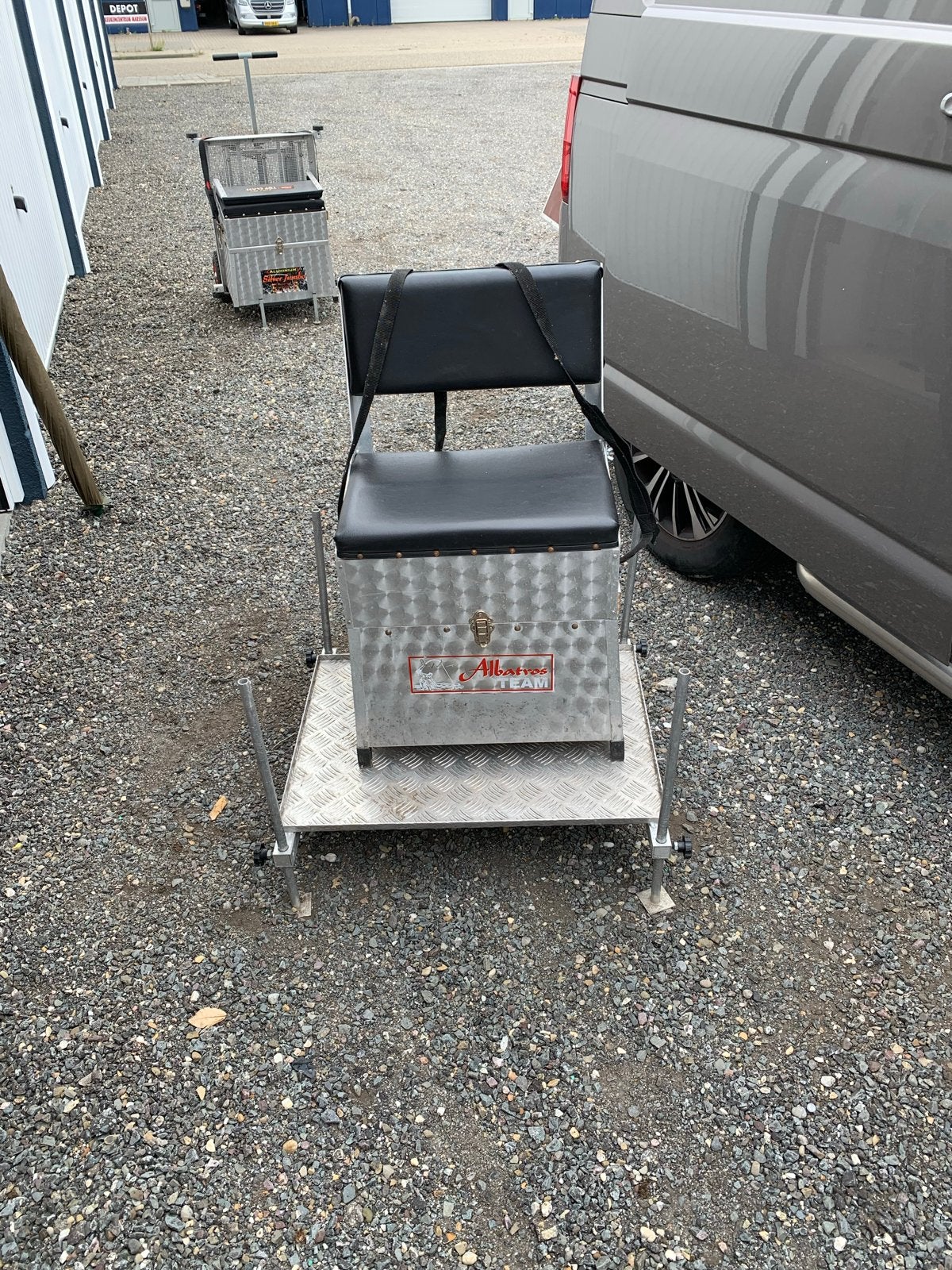 Albatros viskoffer met plateau, viskar en voeremmer, Ophalen, Gebruikt, Koffer of Tas