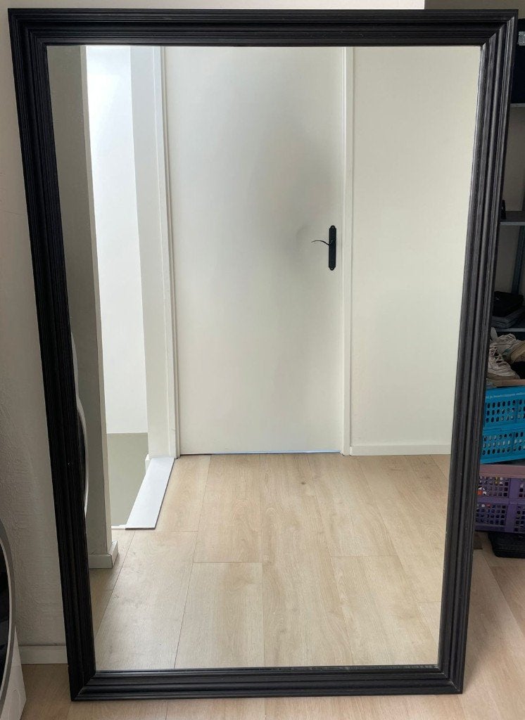Zwarte grote spiegel Zara Home 1.60m hoog 1.00m breed, Ophalen, Zo goed als nieuw, 100 tot 125 cm, 150 tot 200 cm