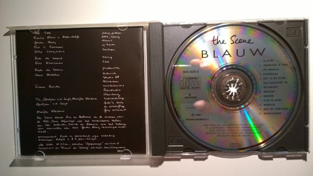 The Scene - Blauw, Cd's en Dvd's, Cd's | Nederlandstalig, Ophalen of Verzenden, Zo goed als nieuw, Rock