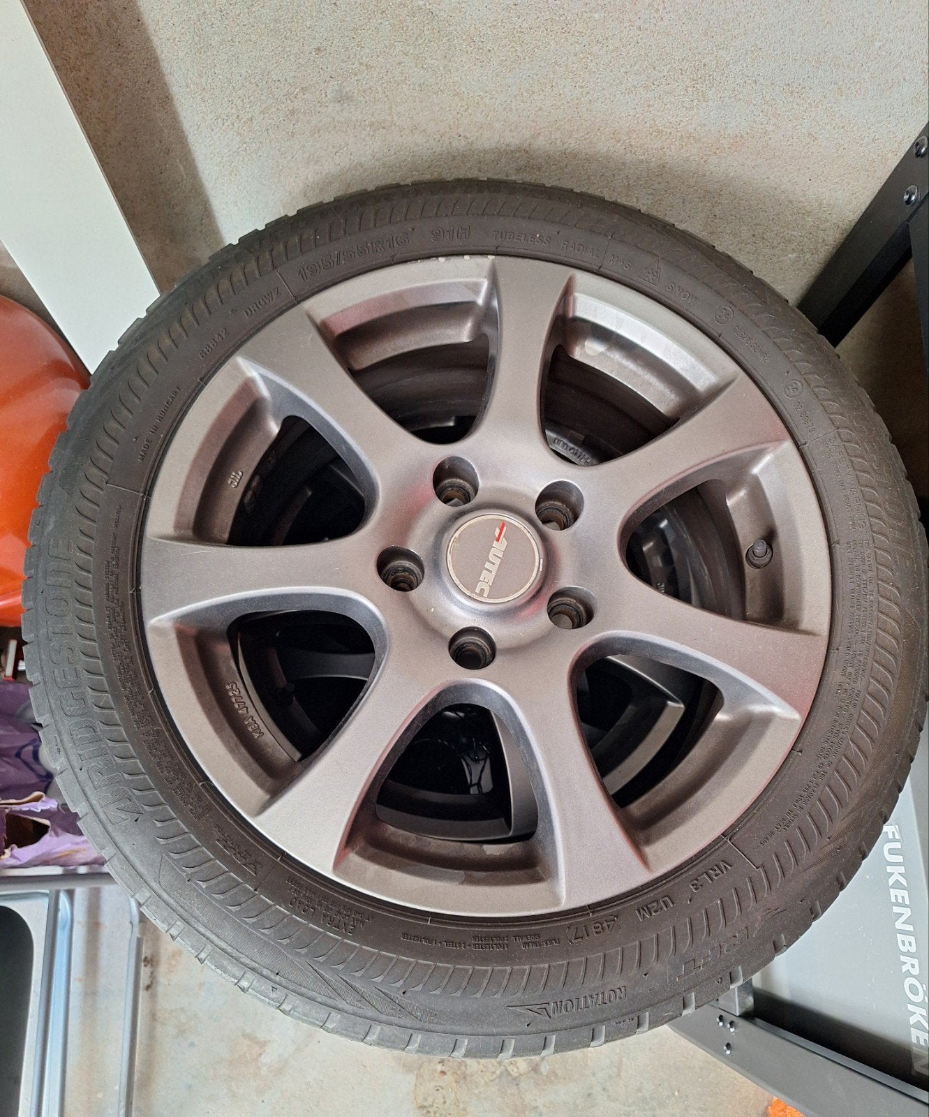 4 Autec velgen met winterbanden, Ophalen