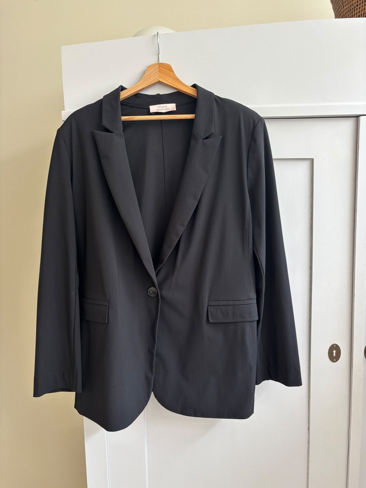 Studio Anneloes Zwarte Blazer Maat XL, Kleding | Dames, Zwart, Maat 46/48 (XL) of groter, Ophalen of Verzenden, Zo goed als nieuw