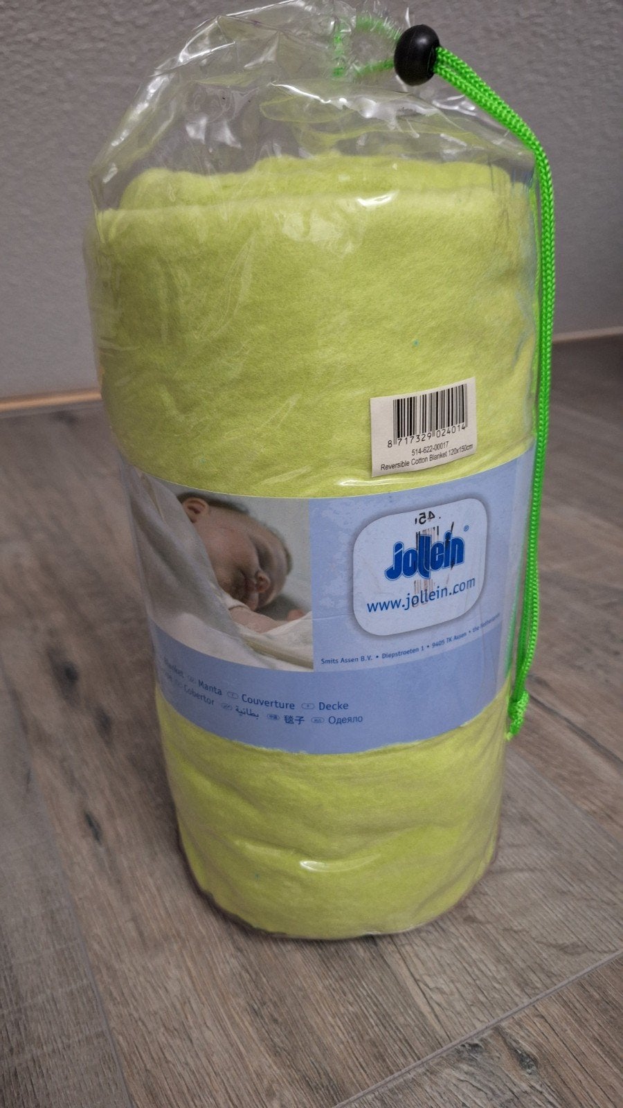 Jollein Reversible Katoenen Deken 120x150cm - Nieuw, Kinderen en Baby's, Dekens, Slaapzakjes en Inbakerproducten, Ophalen of Verzenden