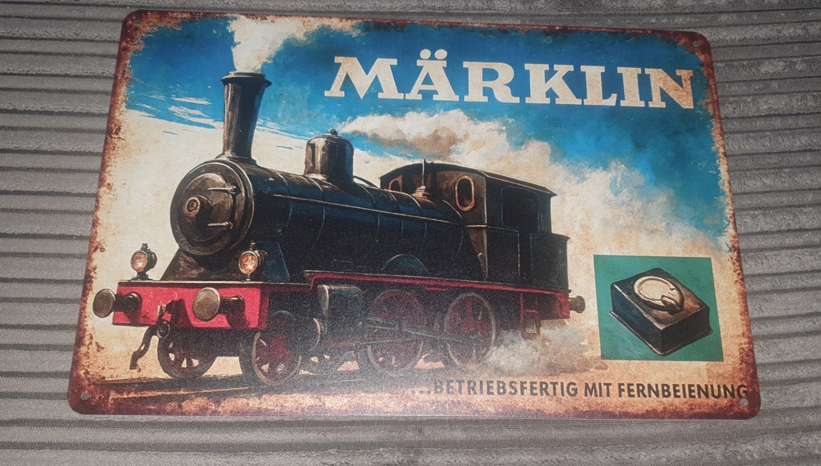Märklin Wandbord Trein 30x20 cm, Ophalen of Verzenden, Nieuw, Reclamebord