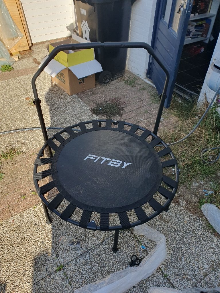 Fitby fitness Trampoline Ø102 cm met Handgreep | Opvouwbaar, Ophalen of Verzenden, Gebruikt