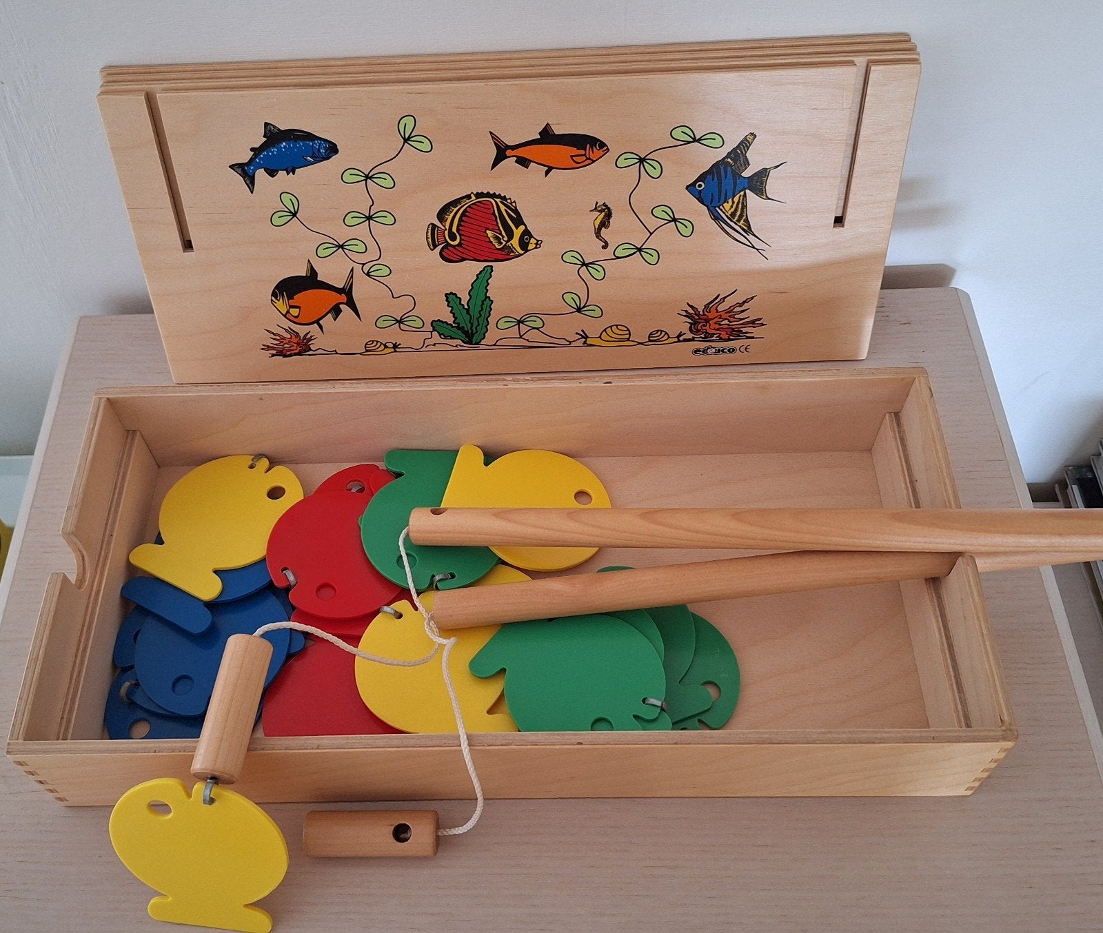 Educatief Magnetisch Vishengel spel v Educo in Houten Aquari, Ophalen of Verzenden, Zo goed als nieuw, Ontdekken