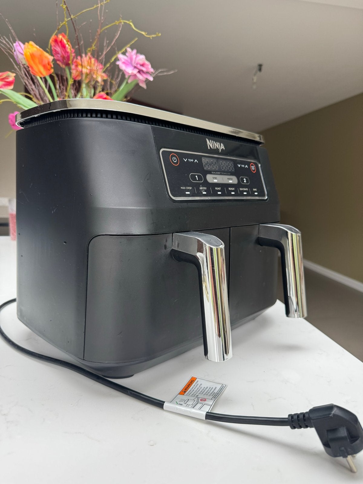 Ninja Foodi Dual Zone Airfryer AF300EU - Zo goed als nieuw, Witgoed en Apparatuur, Ophalen of Verzenden, Zo goed als nieuw, Airfryer