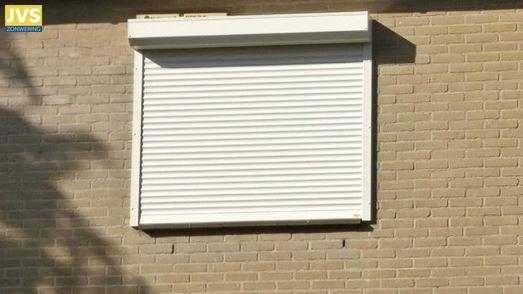 Elektrisch Rolluik Wit - 180x165 cm, Doe-het-zelf en Verbouw, Rolluiken, Ophalen, Gebruikt, Wit, Elektrische bediening
