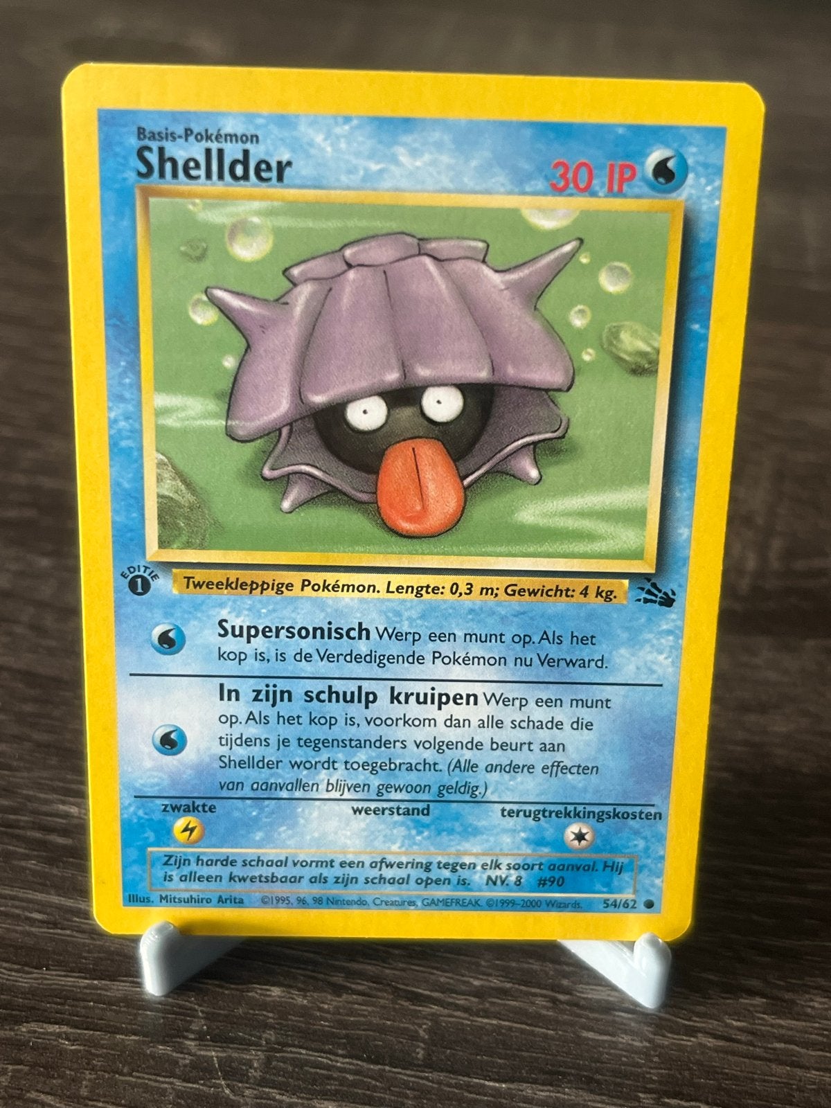 Shellder NL 1e editie (54/62) - Fossiel - EX, Ophalen of Verzenden, Gebruikt, Losse kaart