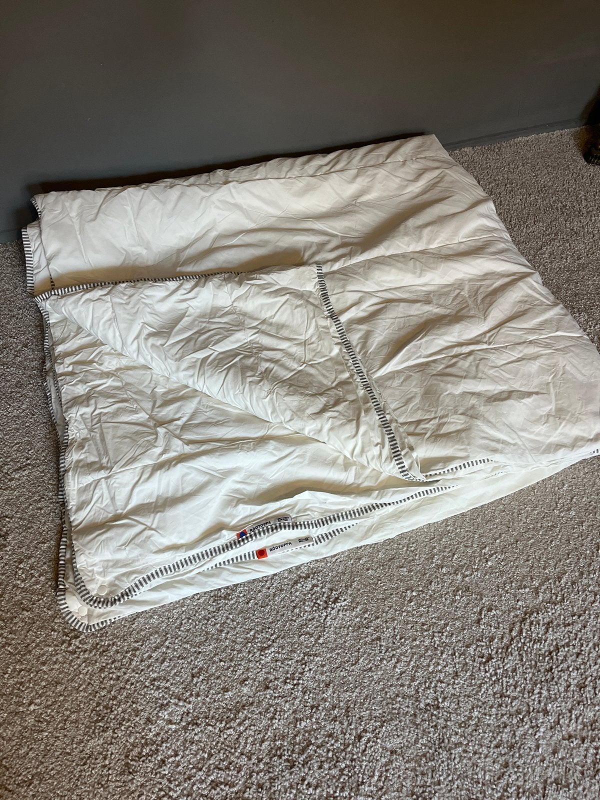 IKEA RÖDTOPPA 4-seizoenen dekbed 200x200 - Zo goed als nieuw, Wit, Tweepersoons, Ophalen of Verzenden, IKEA