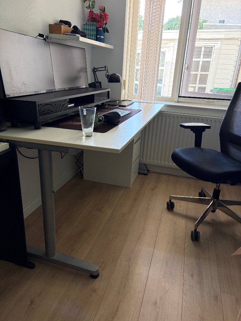 ikea bureau 160 x 80 inclusief los ladeblok, Huis en Inrichting, 160 cm, Gebruikt, Hout, Ophalen of Verzenden