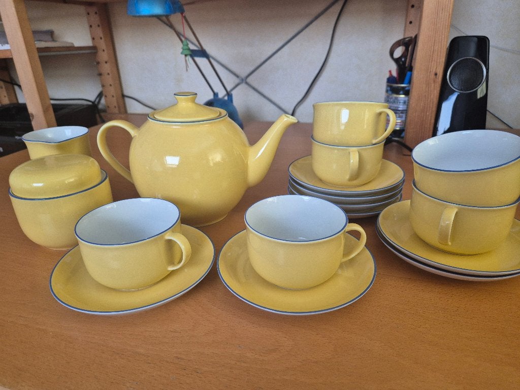 Vintage Tognana Porselein Thee servies jaren 80, Ophalen, Gebruikt, Modern, Porselein